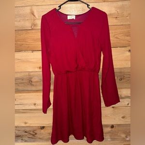 Deep red dress